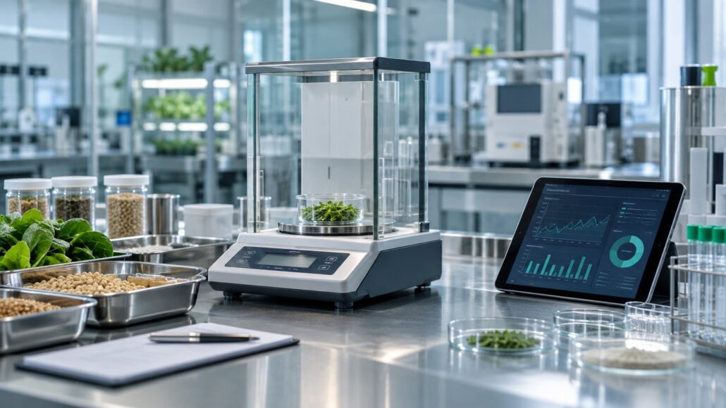 Laboratorio con strumenti digitali per il controllo qualità
